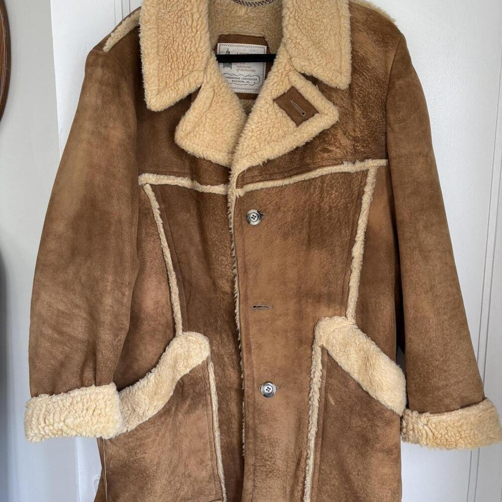 Vintage faux shearling coat